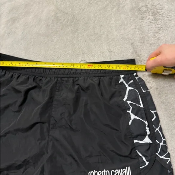 Roberto Cavalli Black and White swim shorts new